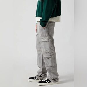 🖤 PacSun Dylan Light Gray Denim Cargo Pants